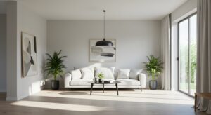 interior shot of living room in a columbus long-term rental property